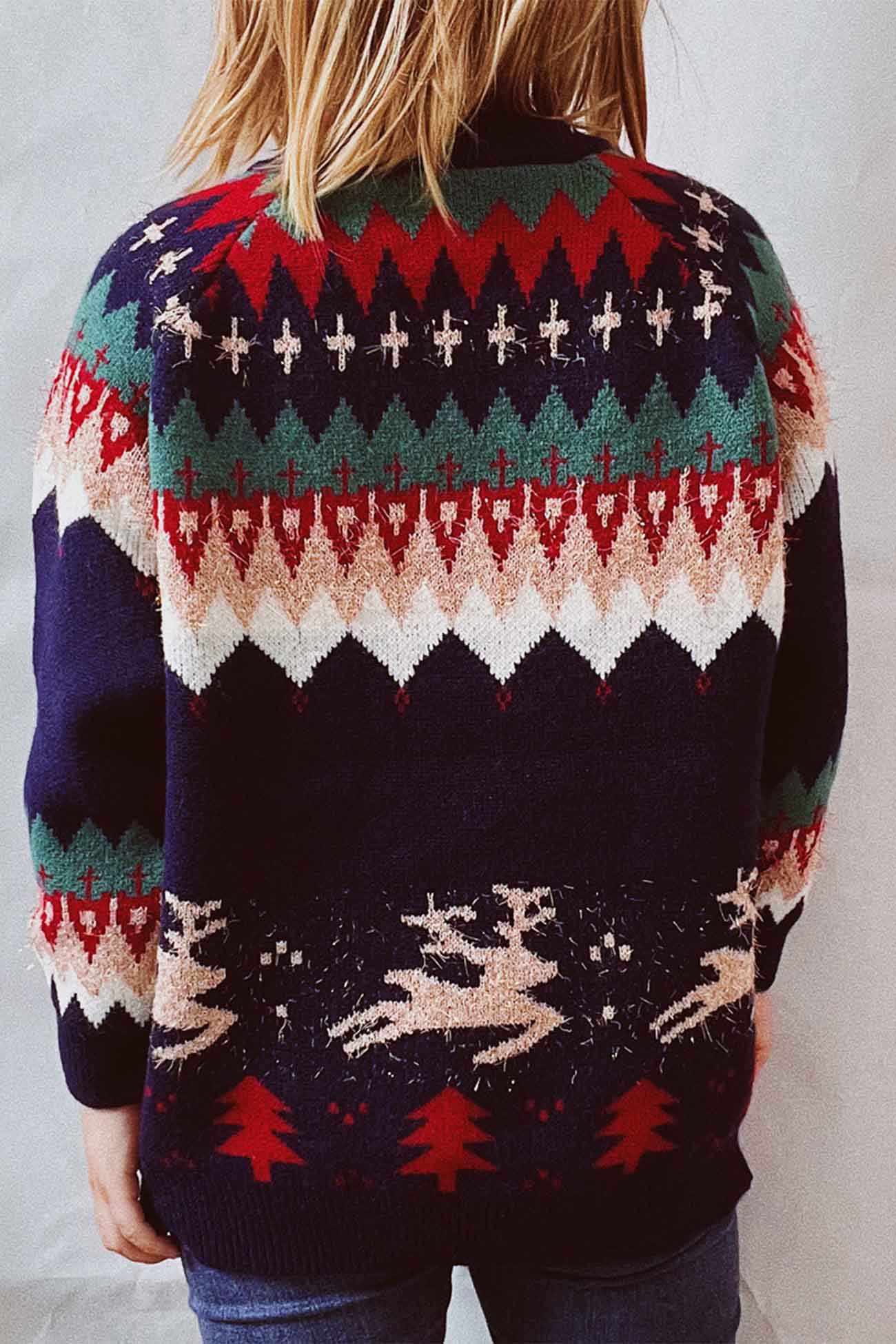 Tamara | Long-sleeved sweater with low shoulders and a round neckline
