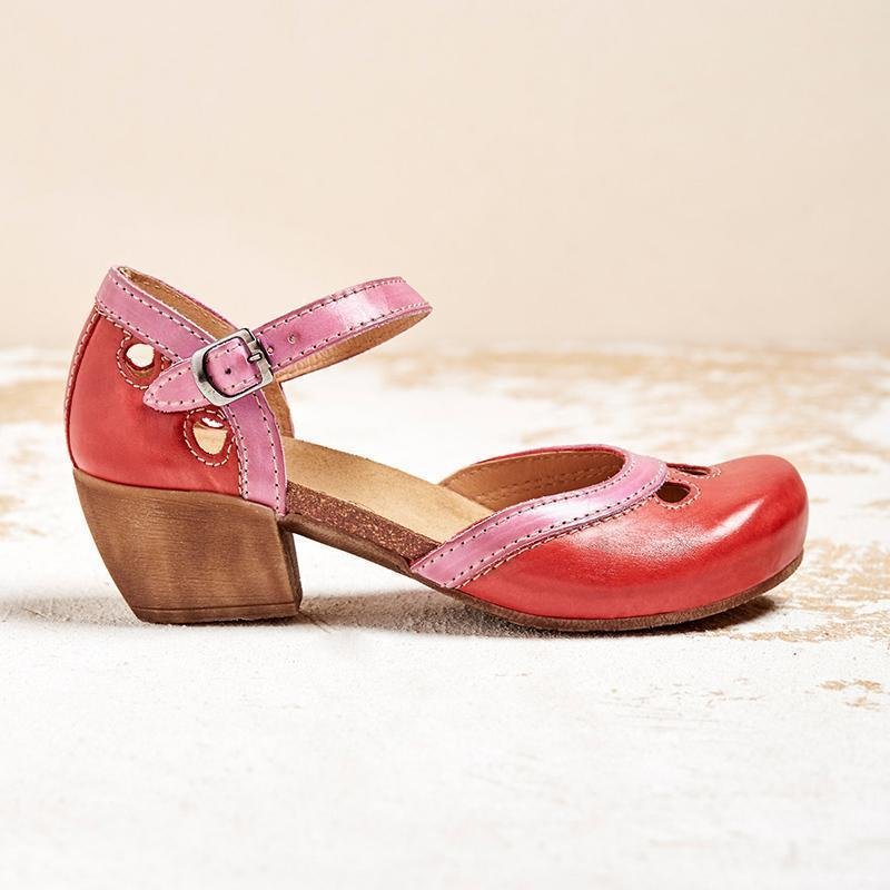 Kristen | Orthopedic Ankle Strap Heeled Shoes