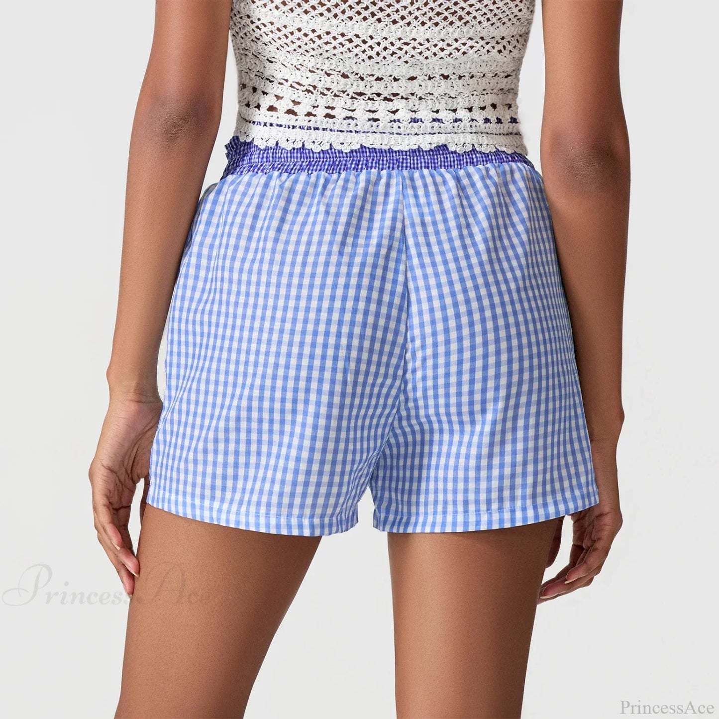 Plaid Patchwork Loose Lounge Short
