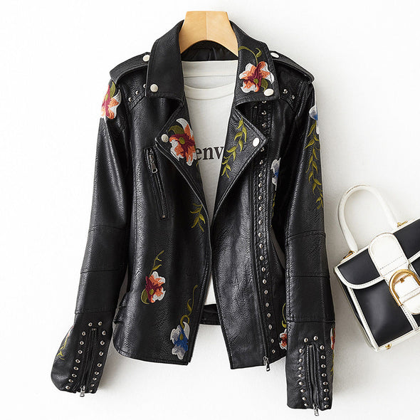 Myrtle® | Retro leather jacket for women