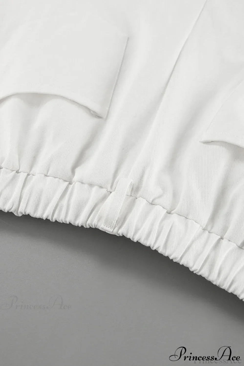 Pure Cotton White Drawstring Denim Pants