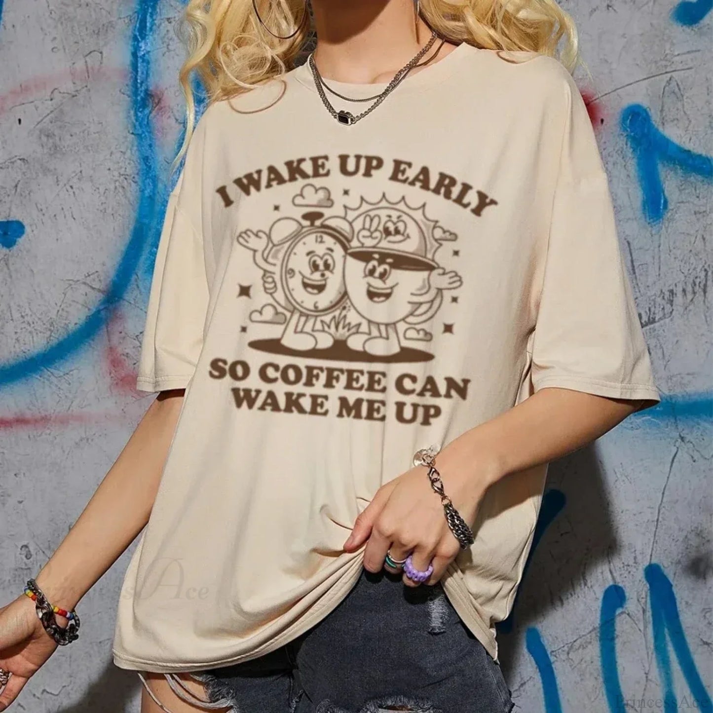 Retro Cartoon Coffee T-shirt
