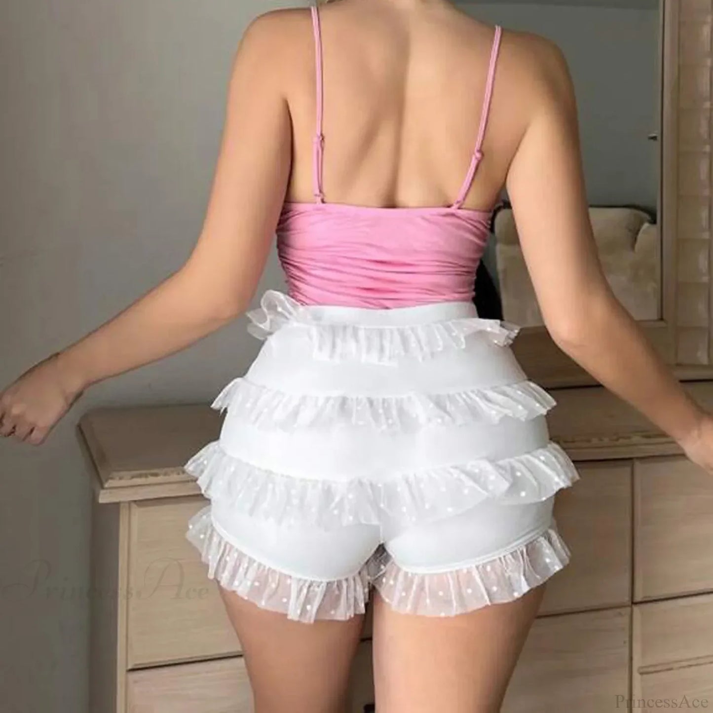 Ruffle Frilly Lace High-Waist Short