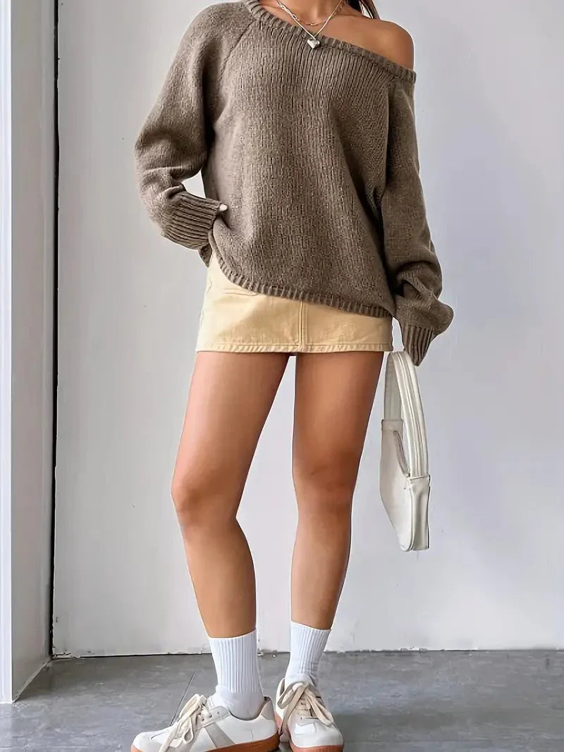 Oriana | Off-the-shoulder knit sweater