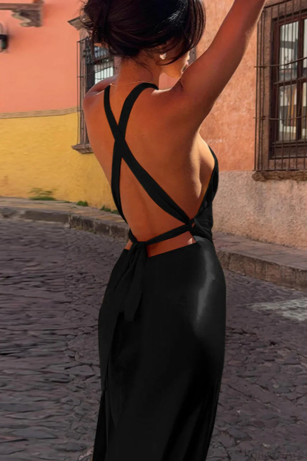 Slinky Halter Fitted Party Dress