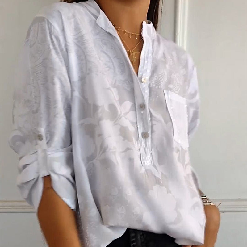 Bubis® | Elegant Printed Blouse With Front Pocket