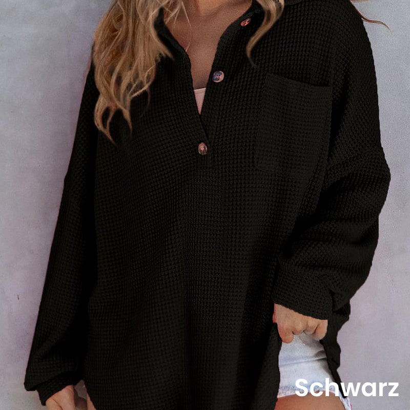Brianna | Casual waffle knit shirt