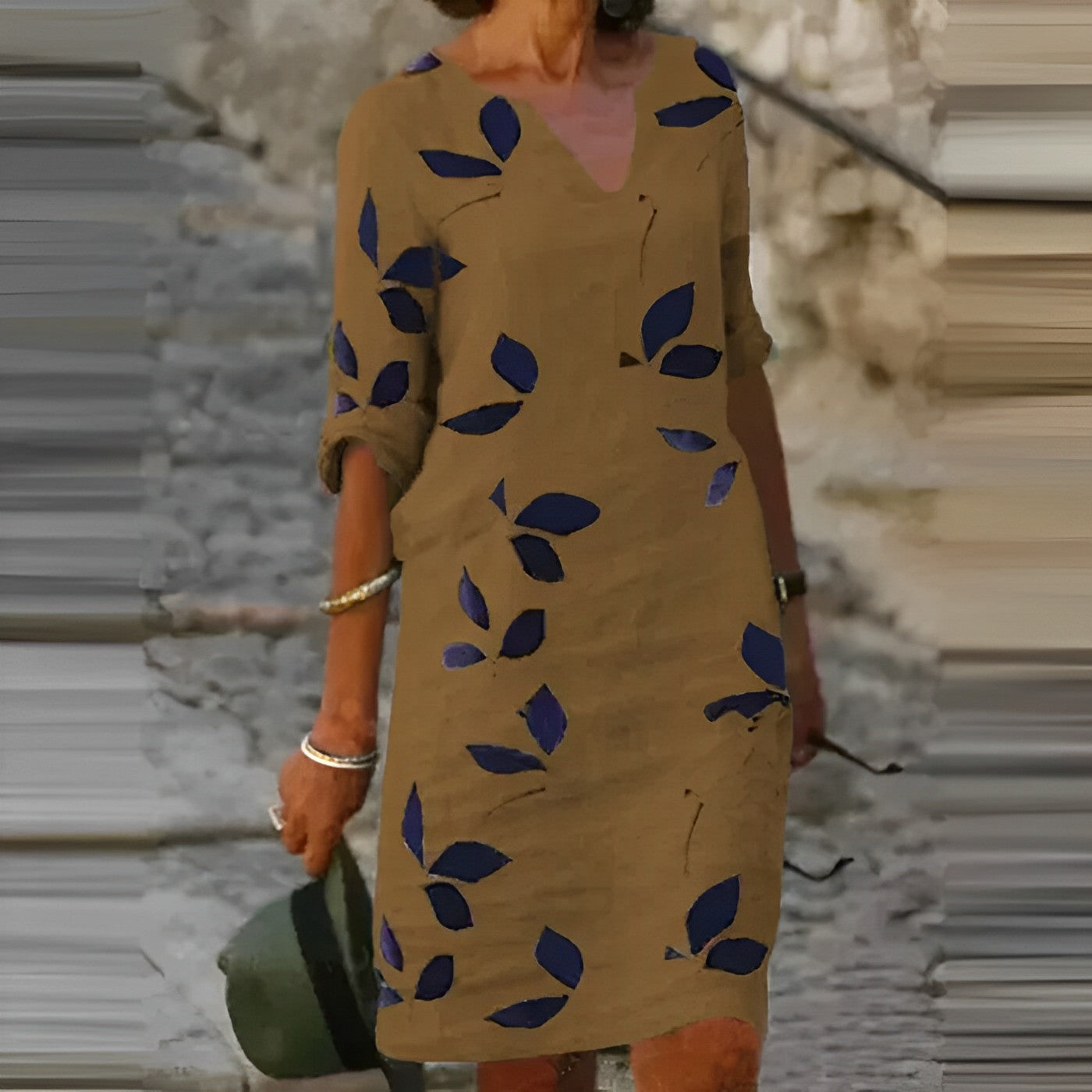 Tabitha | Women's V-Neck A-Line Midi Dress