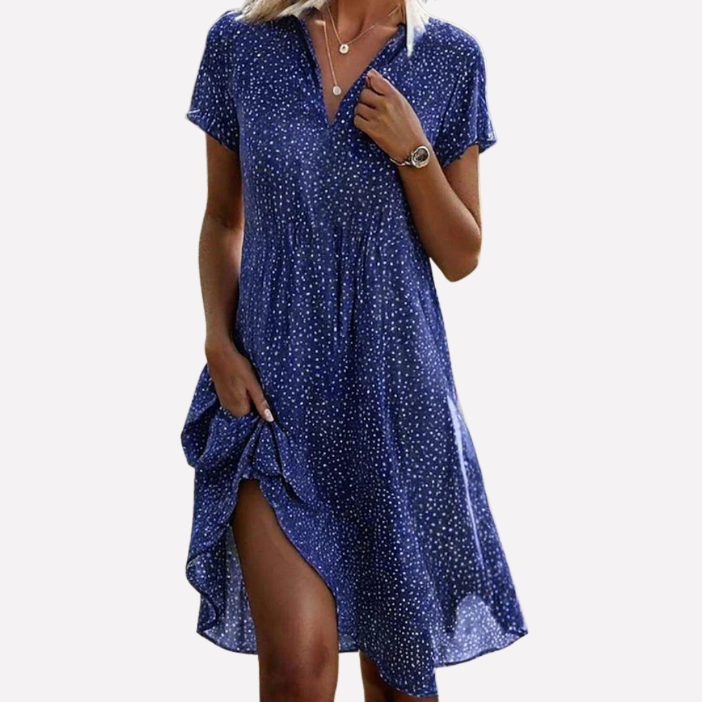 Tessa | Women's V-Neck A-Line Mini Dress