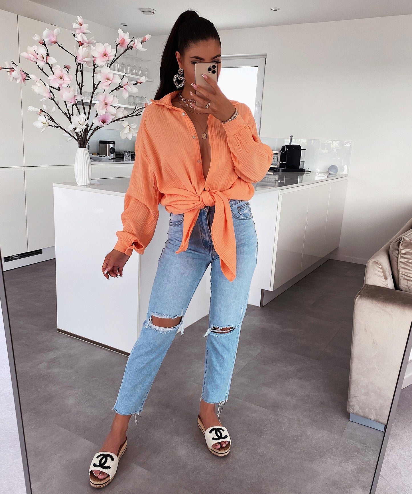 Yadira® | Blouse Freya Pastel Orange Only