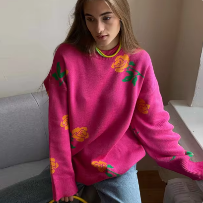 Valeria | Pretty floral print sweater