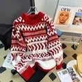 Malou | Norwegian print style women's sweater