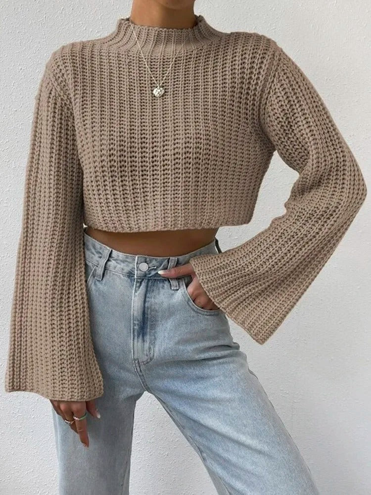 Joana® | Short women's sweater with bell sleeves