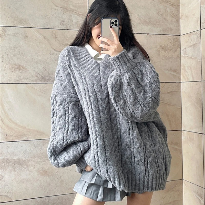 Tamara | Oversized green sweater for women