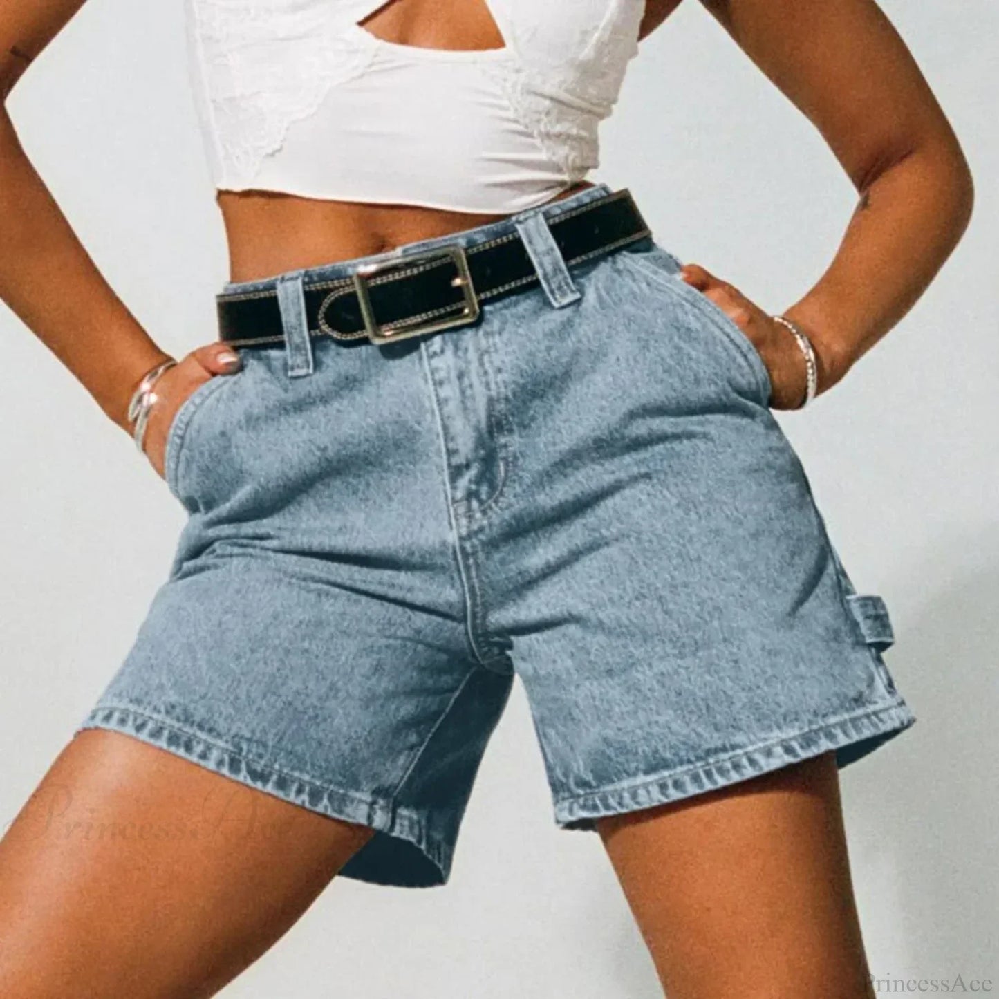 Vintage Pocket Straight Denim Short