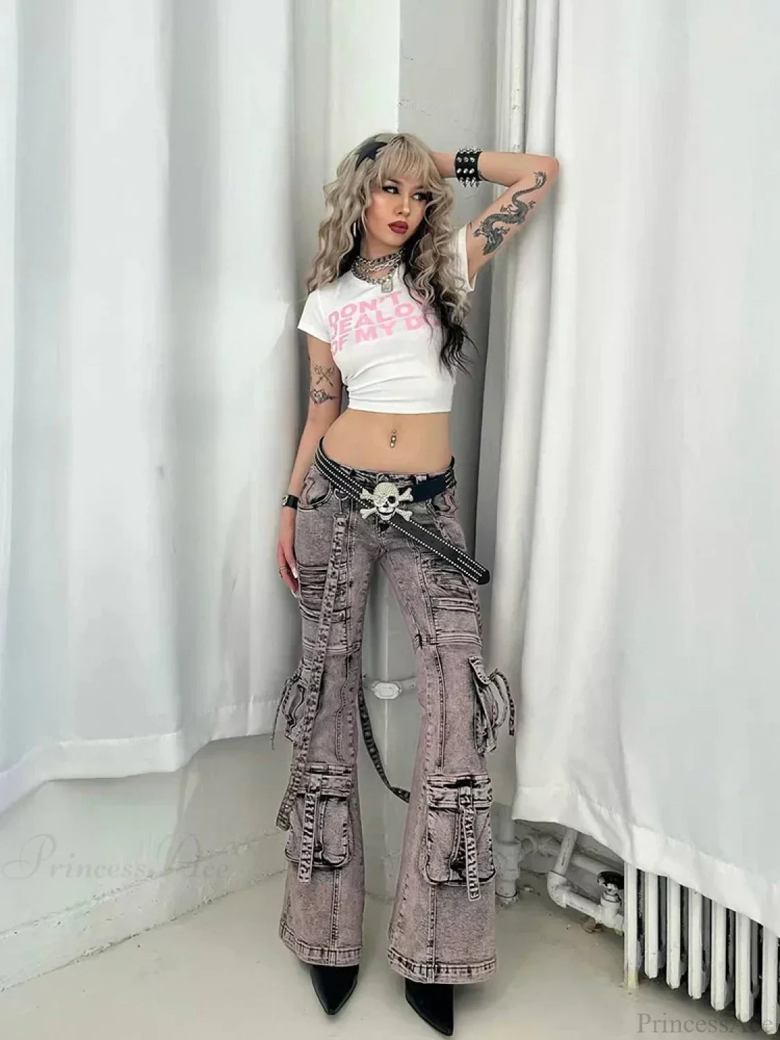 Y2k Harajuku Letter Print Crop Top T-shirt