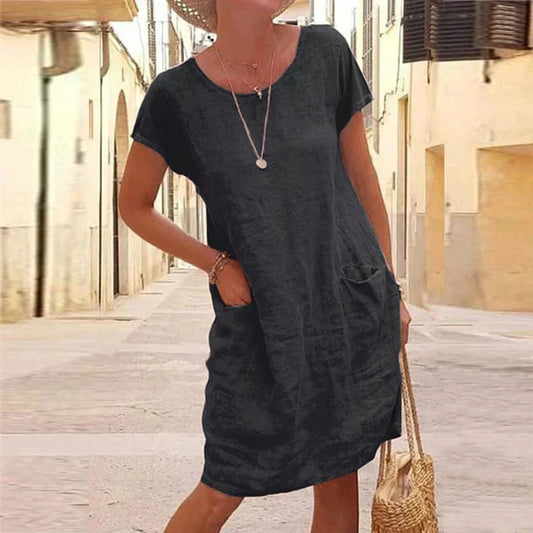 Hayden® | Linen And Cotton Casual Dress