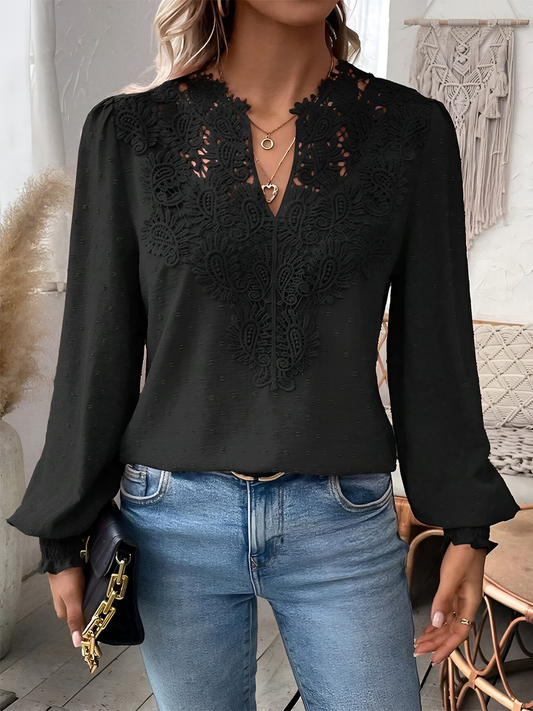 Isabel® | Elegant Long-Sleeved V-Neck Blouse