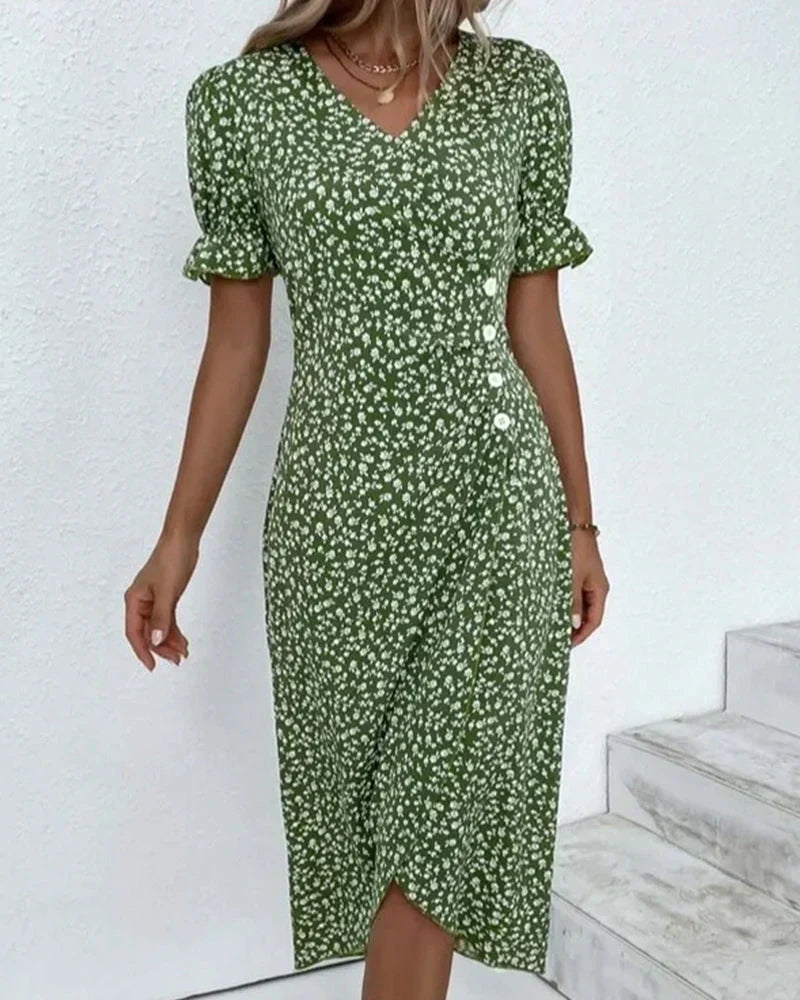 Geraldine® | Short Sleeve Dress With Floral Print