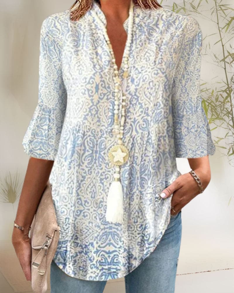 Hailey® | Blouse With 3/4 Sleeves And Floral Print