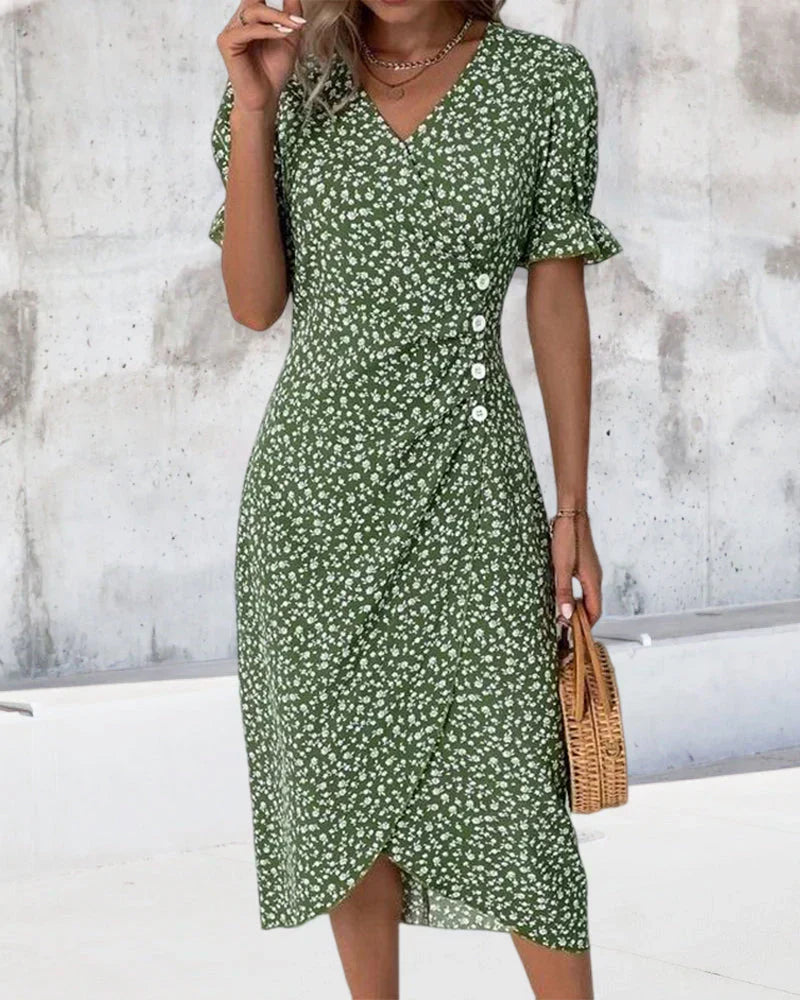 Geraldine® | Short Sleeve Dress With Floral Print