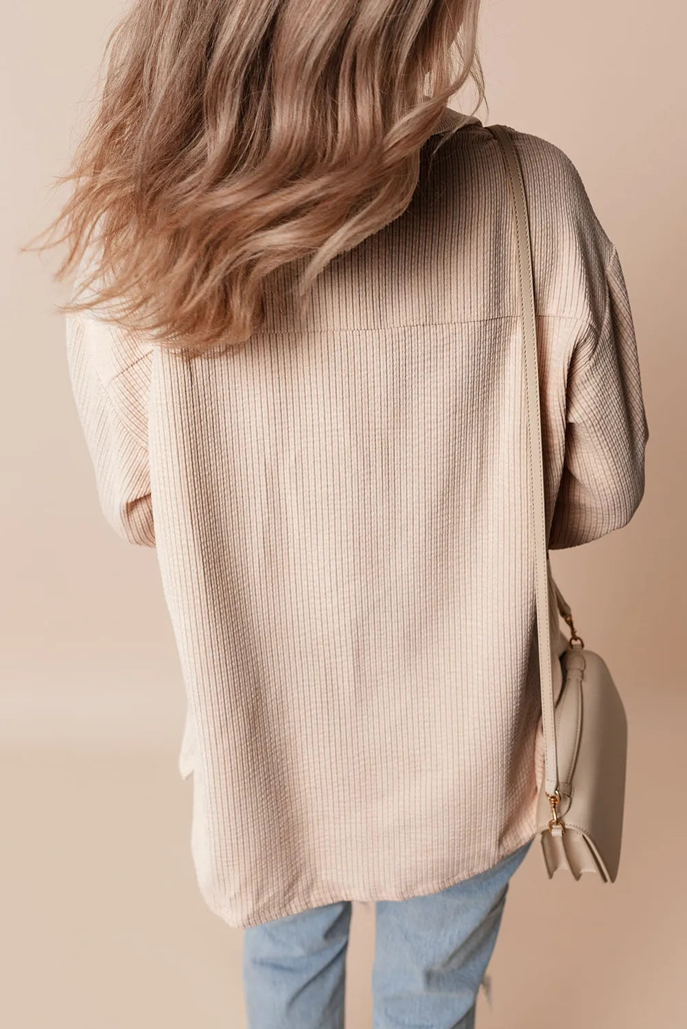 Nayeli | Buttoned, low shoulder jacket with pockets