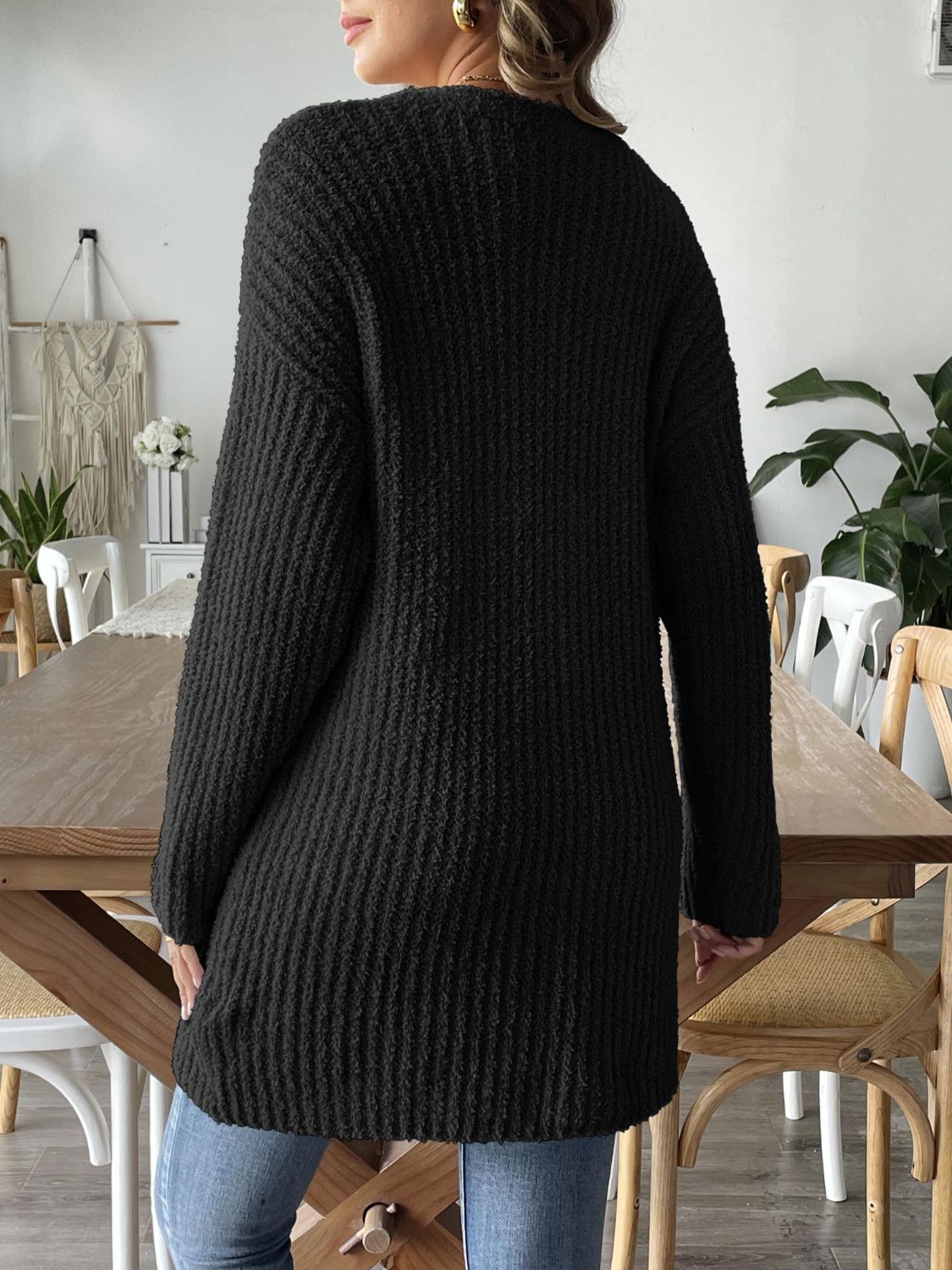 Elisa | Long sleeve open front cardigan