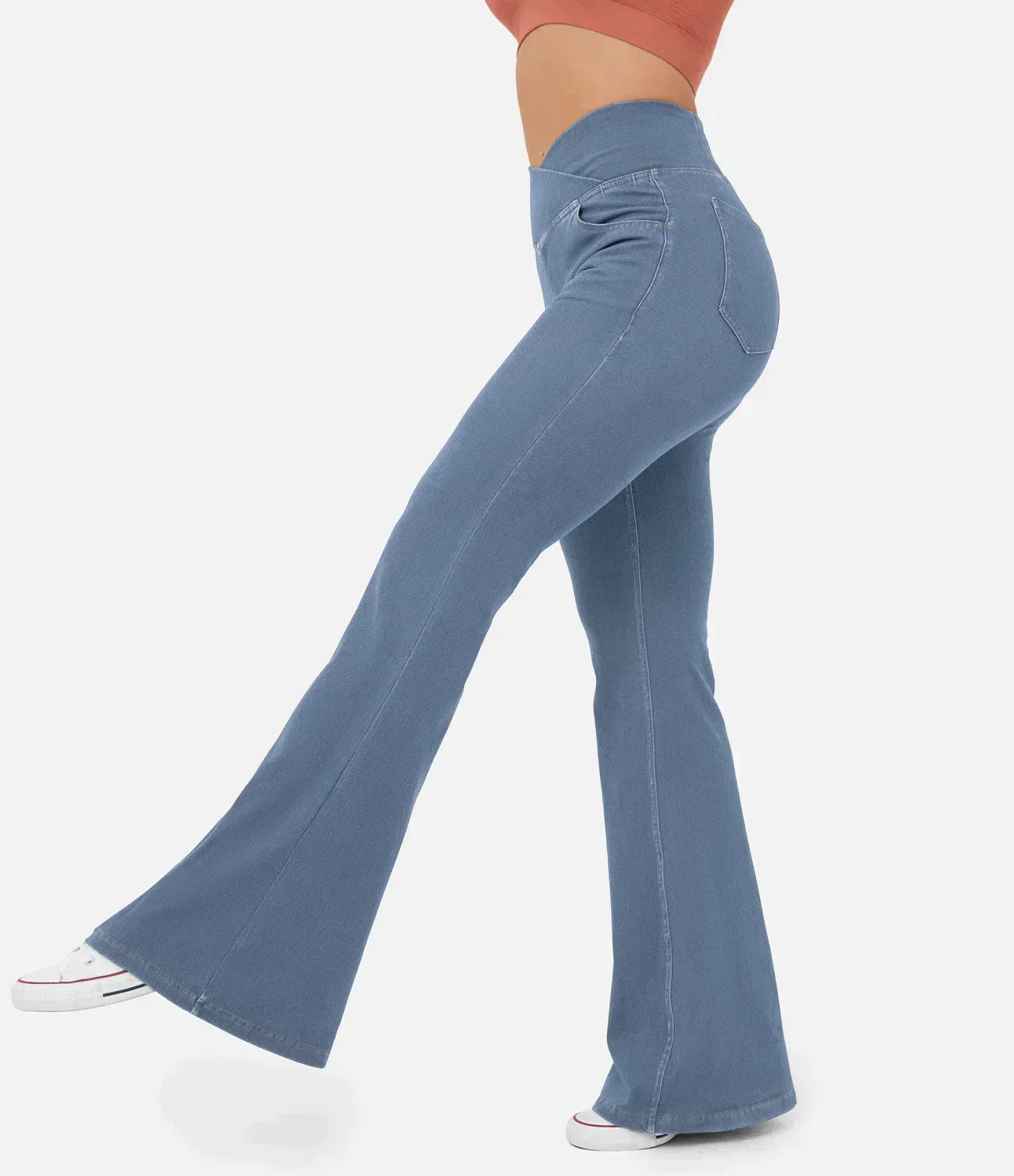 Juana® | Women's high-waisted retro flare pants with crossover waistband