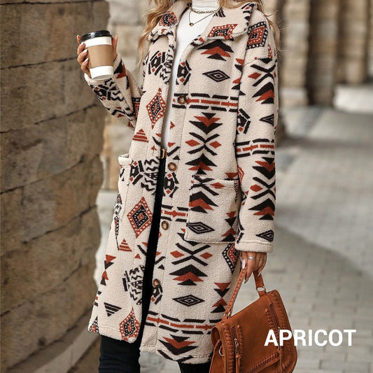 Azucena | Classic coat with lapel print