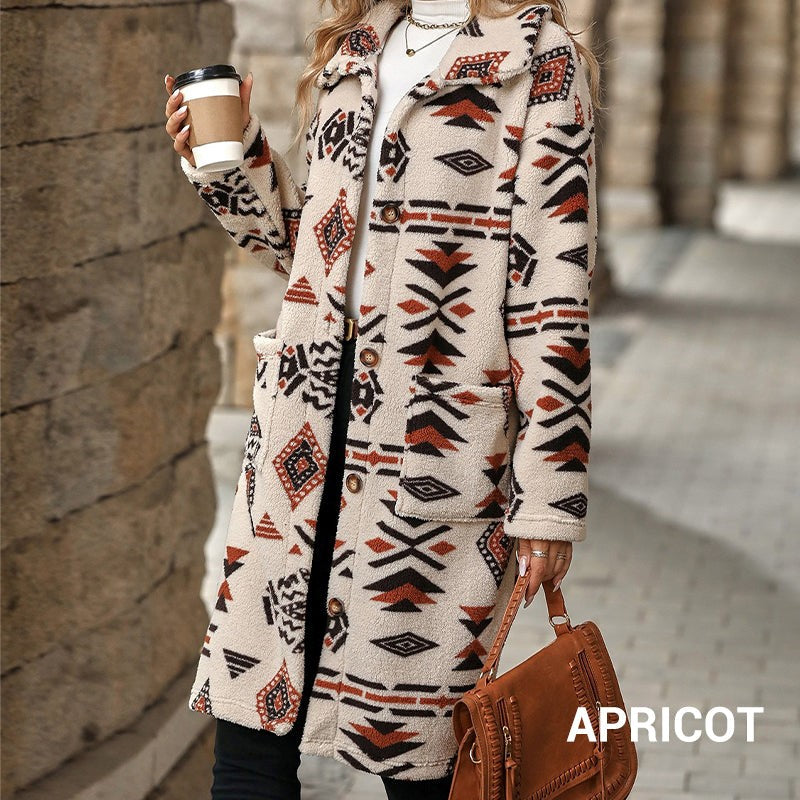 Azucena® | Classic coat with lapel print
