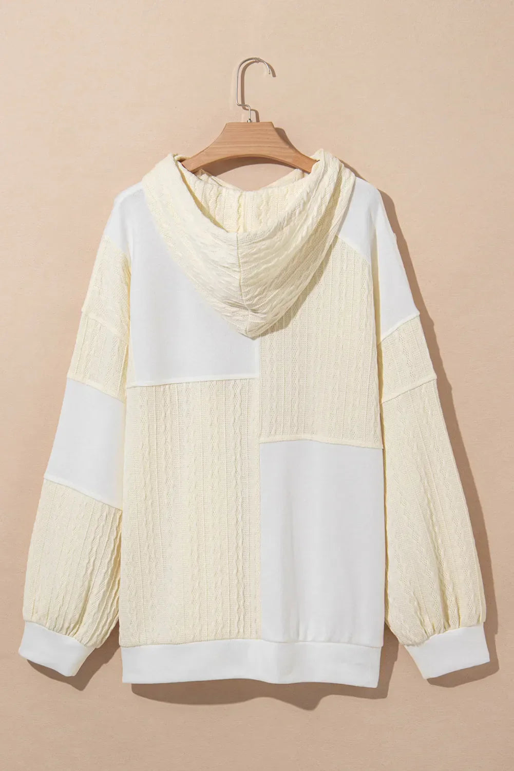 Beatriz | Oversized long sleeve drawstring color block hoodie
