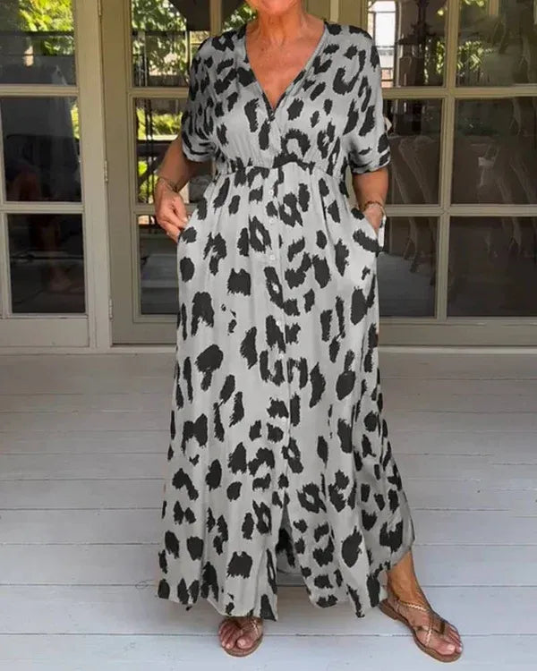 Gilda | Long leopard dress