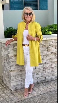 Imelda | Long, simple cotton shirt