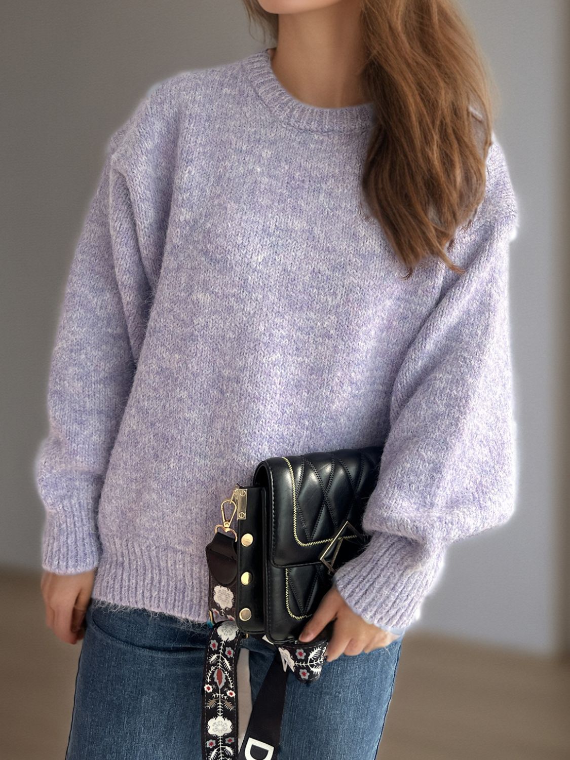 Hortensia | Crew neck sweater with long sleeves
