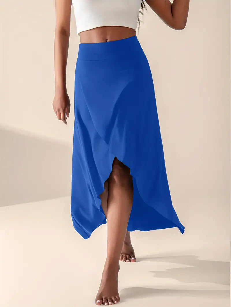 Luciana® | High Waist Slit Skirt With Pockets
