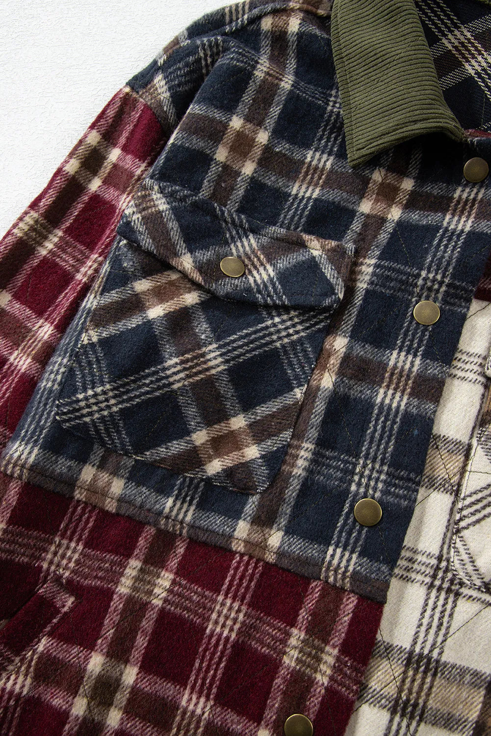 Estrella | Checked long sleeve jacket with buttons