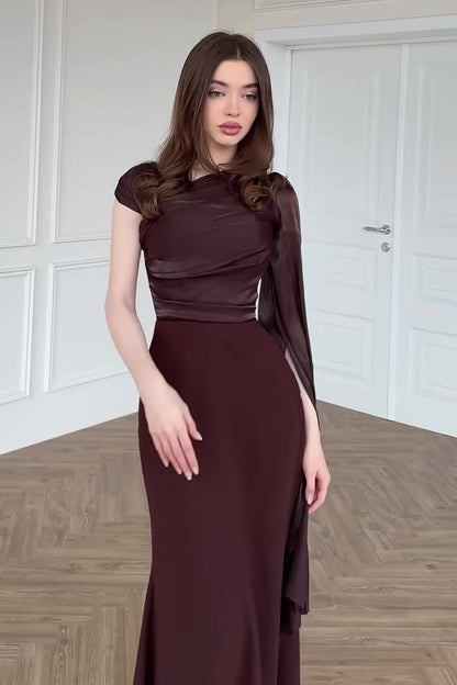 Chiffon One Shoulder Formal Dress