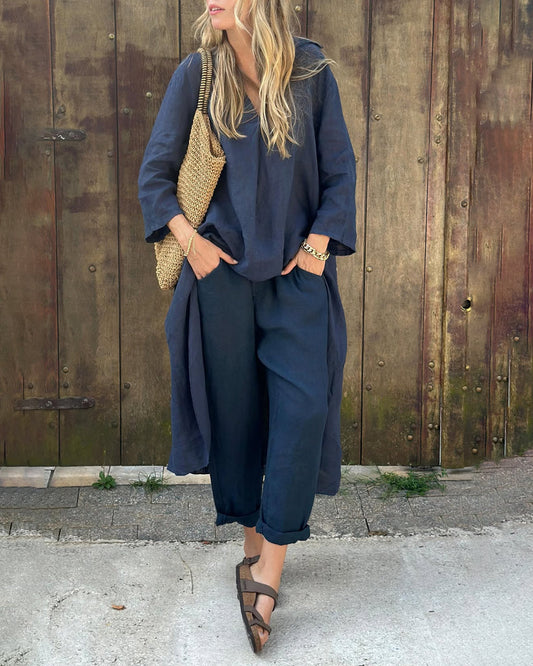 Florence | Women’s Relaxed Long Tunic and Pant Set