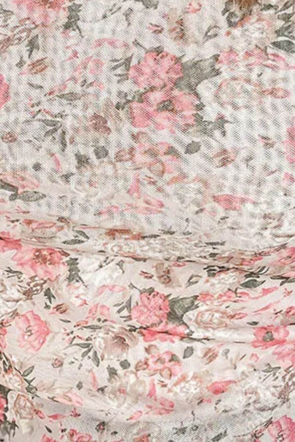Rocio | Floral long-sleeved blouse with stand-up collar