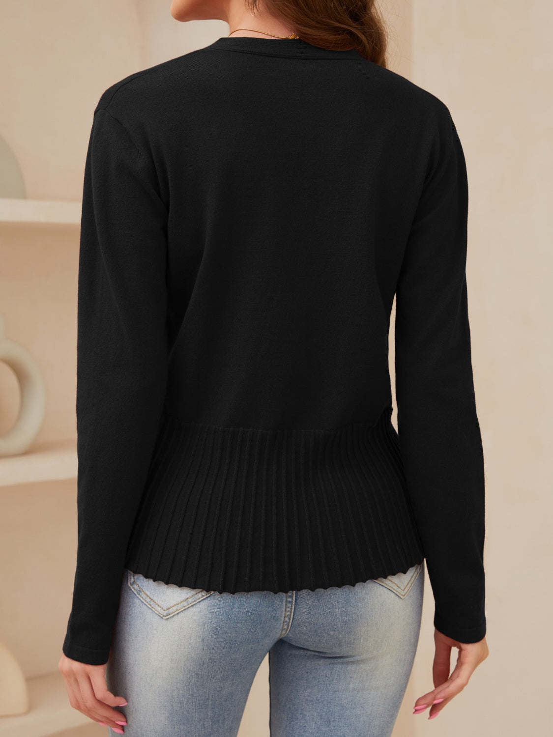 Barbara | Long sleeve open front cardigan