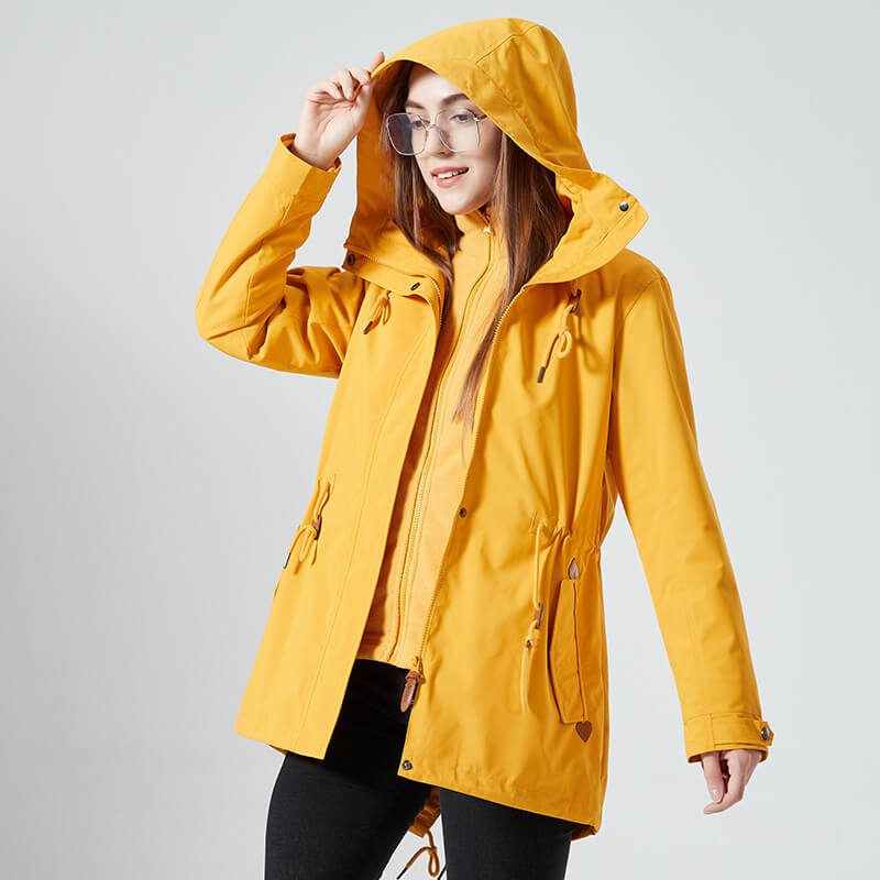 Ileana | Essential hooded jacket with zip waist