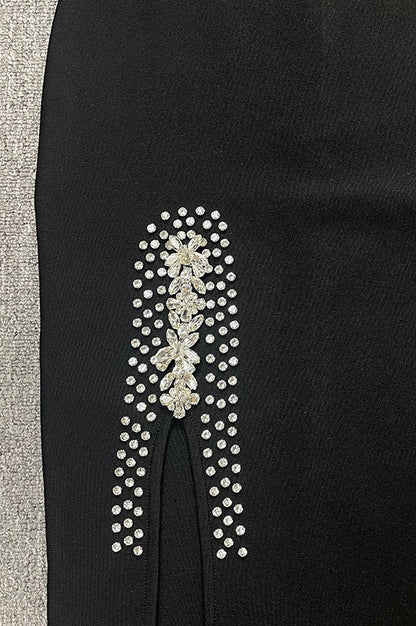 One Shoulder Rhinestone Bandage Party Dress