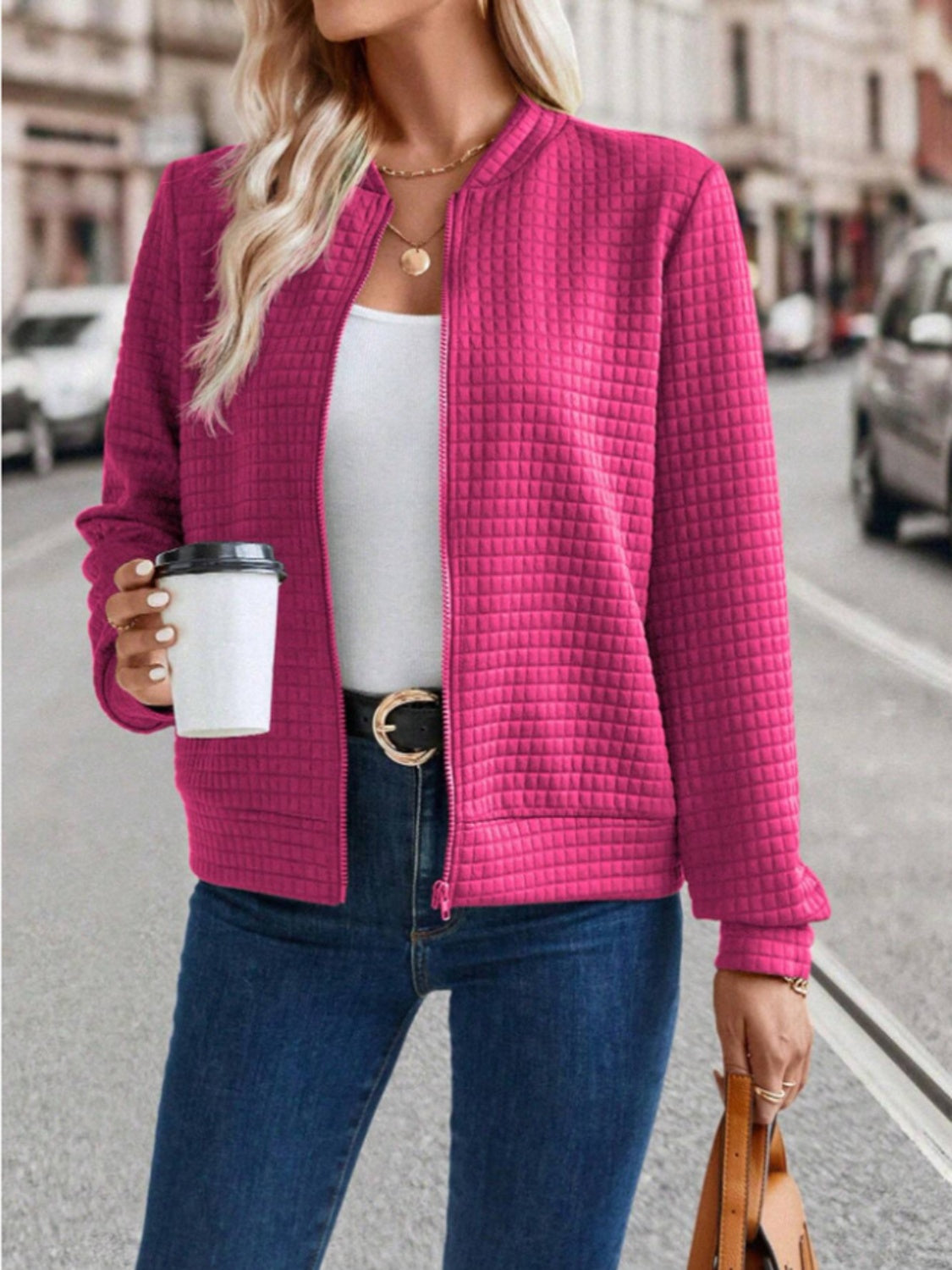 Sigrid | Long sleeve jacket with zip