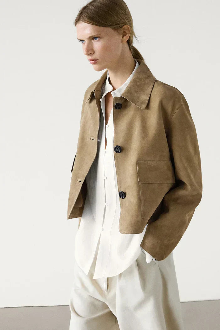 Estela® | SUEDE JACKET WITH POCKET