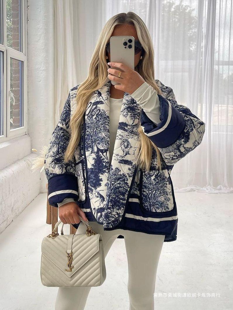 Zahira | Printed quilted jacket