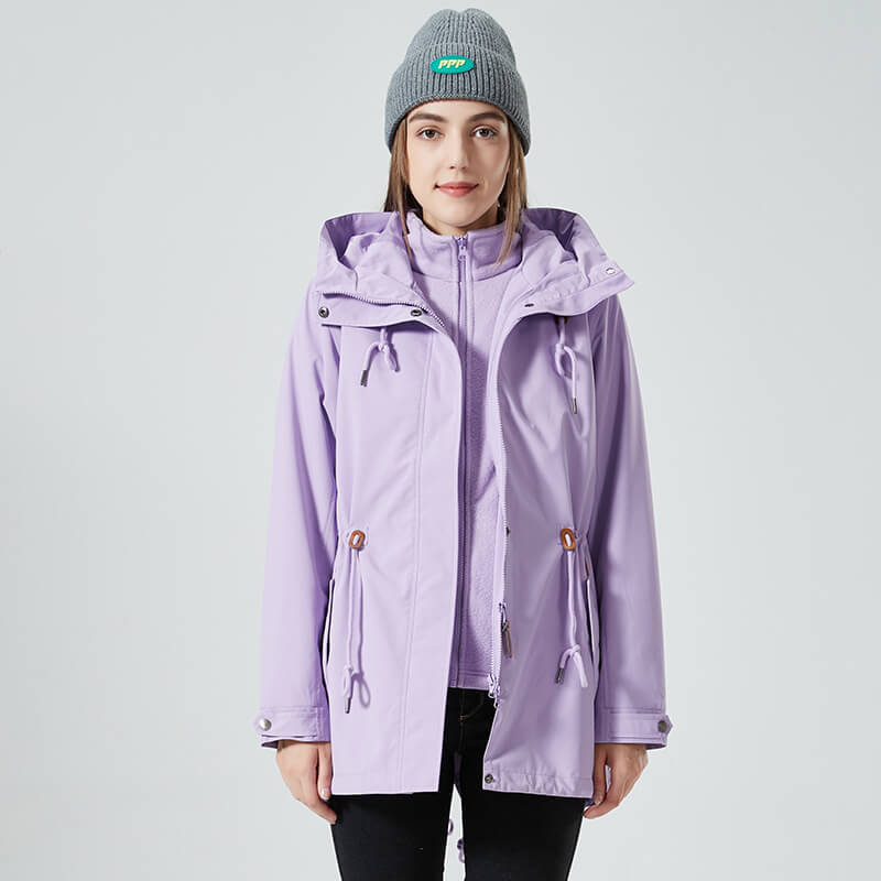 Ileana | Essential hooded jacket with zip waist