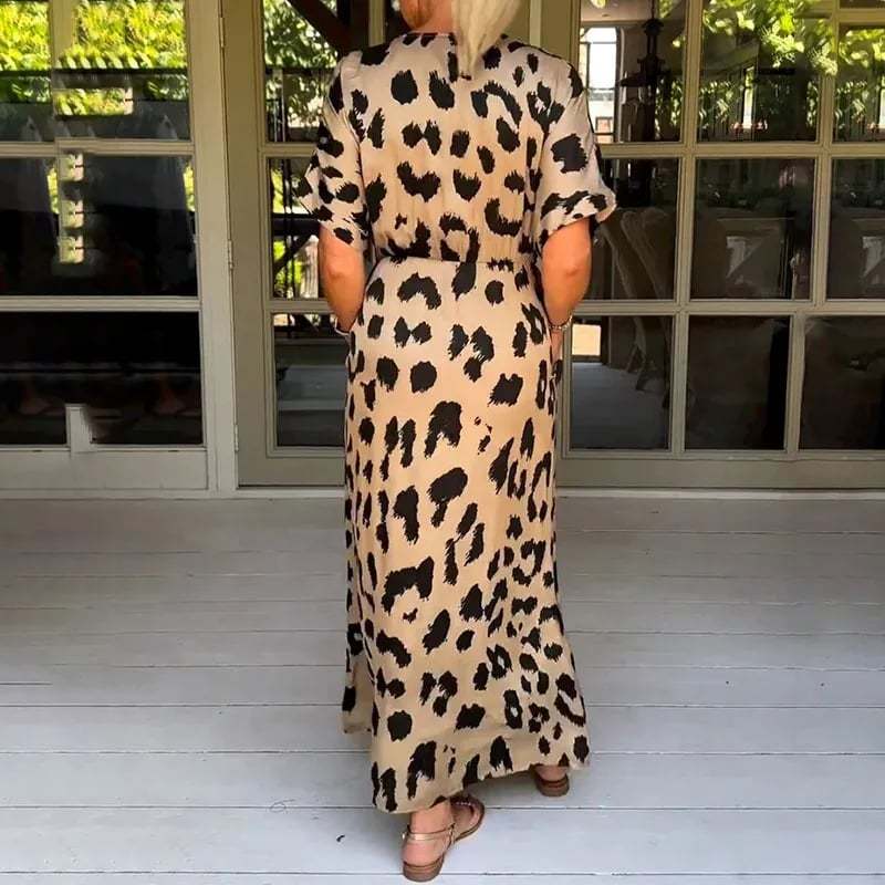 Gilda | Long leopard dress
