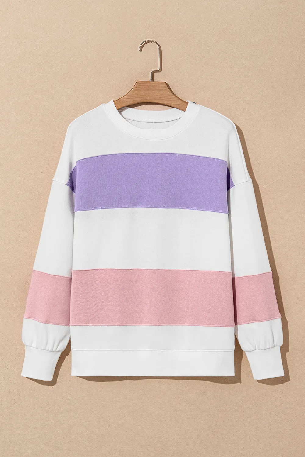 Anya | Color block sweatshirt with a crew neck and long sleeves
