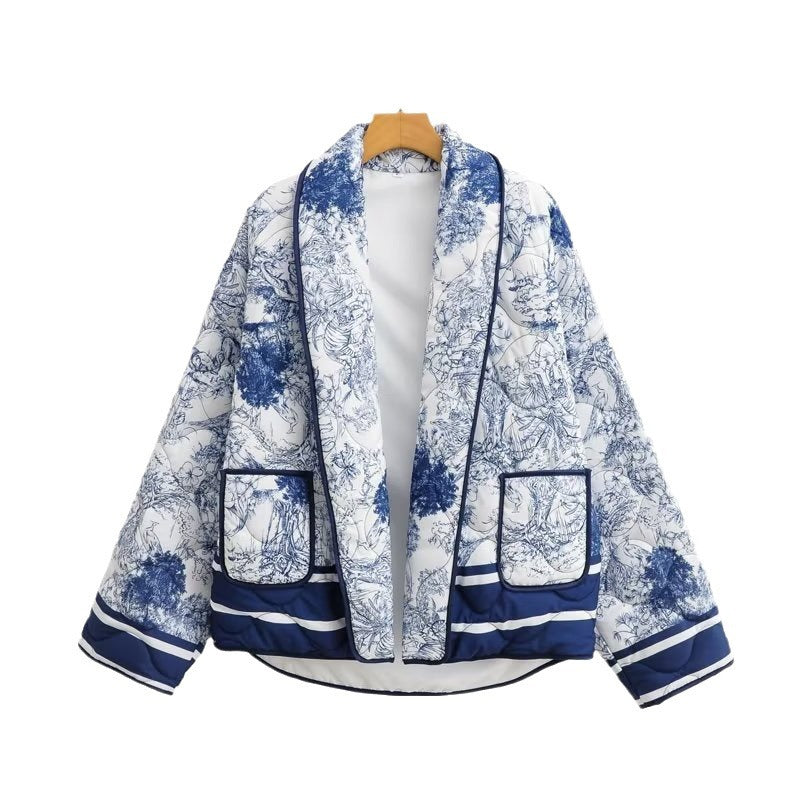 Zahira | Printed quilted jacket