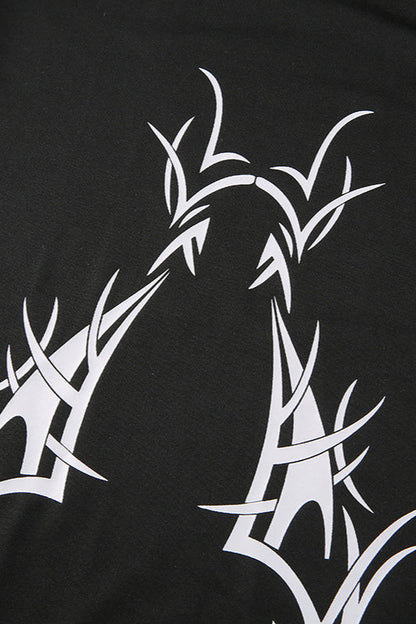 Slit Hem Gothic Dress